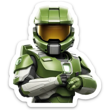 Master Chief giving thumbs up sticker