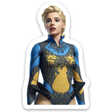blue eyed blonde in bodysuit sticker