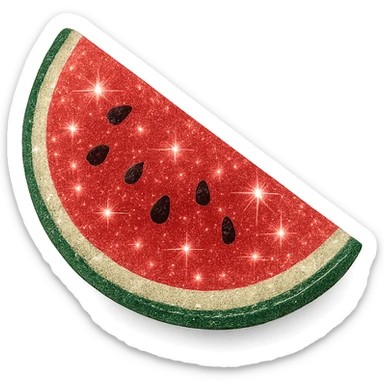 sparkling watermelon slice sticker