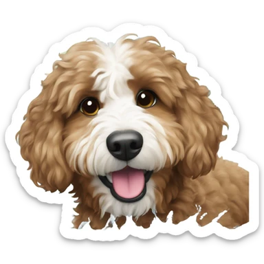 Bernedoodle doing water aerobics sticker