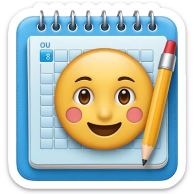 crie um emoji de uma agenda digital, tipo google calendar sticker