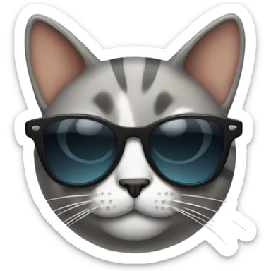 Cat with sunglasses sticker
