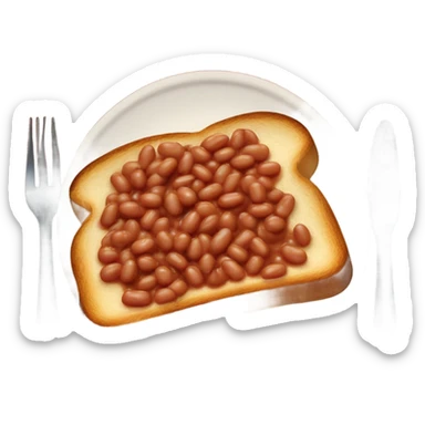 beans on toast sticker