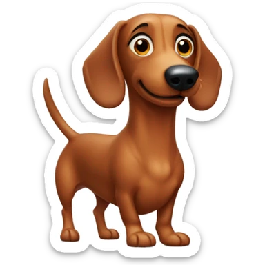 Sausage dog sticker