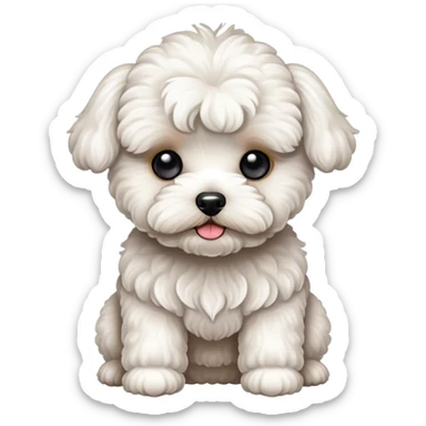 white maltipoo dog sticker
