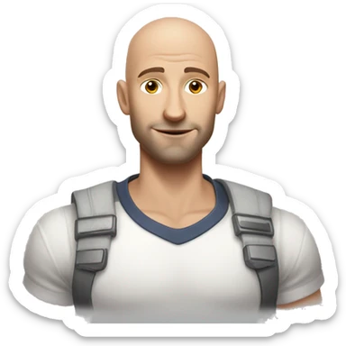 Bald romanian whos gay but looks like andrew tate and guy from avengers sticker