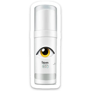 eye cream bottle with label sticker