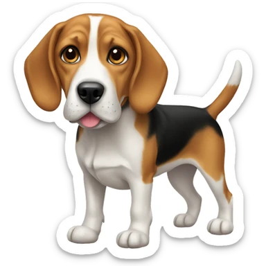 Dog Beagle full-height sticker