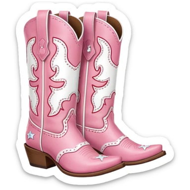 cowgirl boots cute a tiny bit of red on it NO TEAL a little girlie sticker