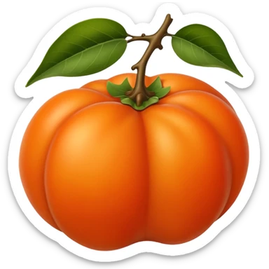 persimmon fruit simple sticker