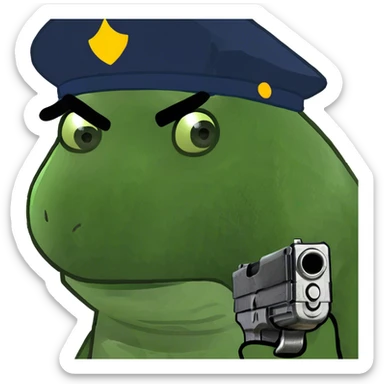 black guy with gun sticker