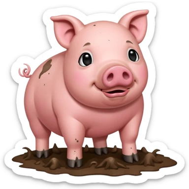 High resolution of  full body A pig sticker
