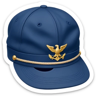 A Loro Piana navy cap sticker