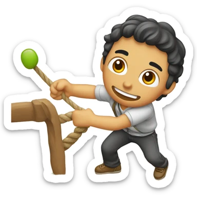 chico saltando a la cuerda sticker