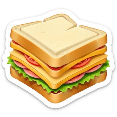 folded snacks, sandwich sticker
