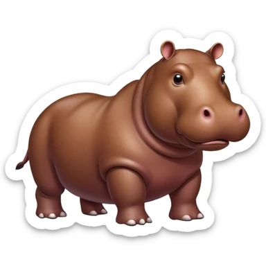 Hippo sticker