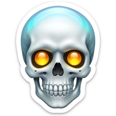 Skull with aura sticker