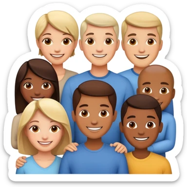 group of diverse people sticker