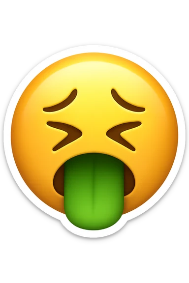fame intensa o nausea emoji stile iphone sticker