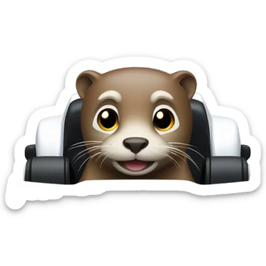 Otter in an F1 car sticker