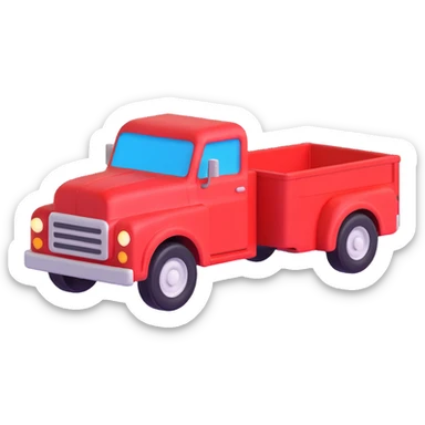 generate me a 3D red truck shawarma sticker