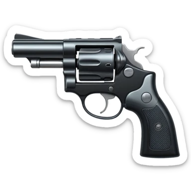 Gun revolver sticker