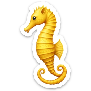 A yellow seahorse sticker