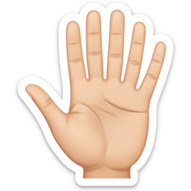 raised hand gesture signaling stop sticker
