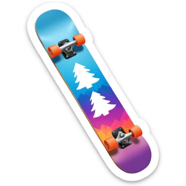 colorful snowboard sticker