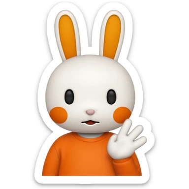 miffy with orange shirt and X for a mouth sticker