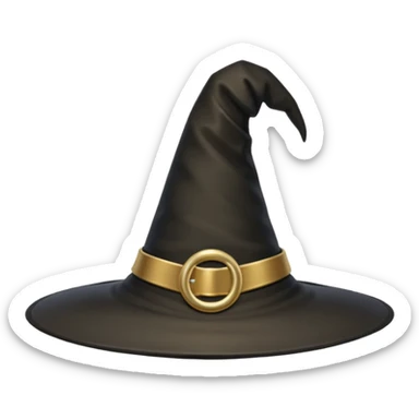 witch hat with a gold buckle sticker