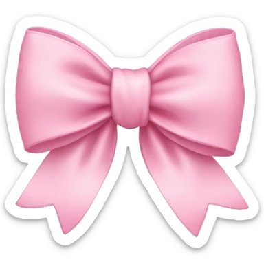 Baby pink bow sticker