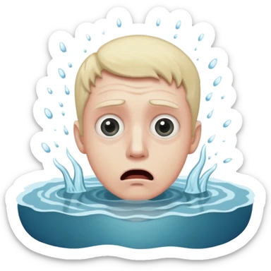 man drowning sticker