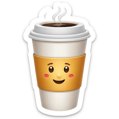 coffee takeaway cup sticker