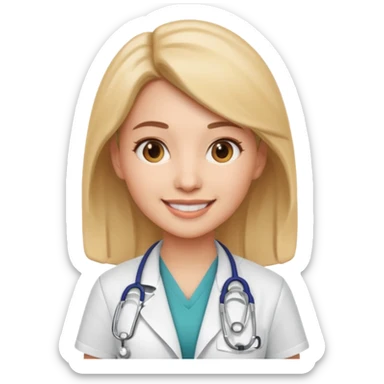 young female doctor emoji sticker