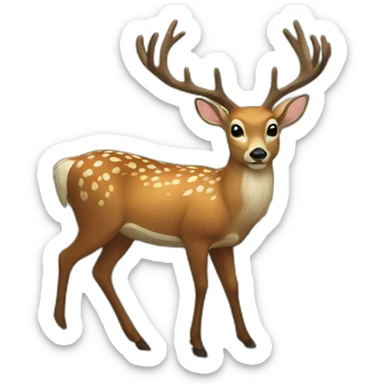 forest deer sticker