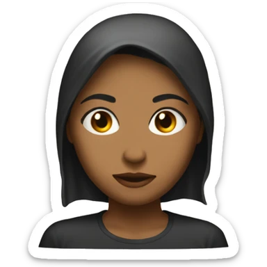 Mysterious girl doesn’t want to talk  sticker