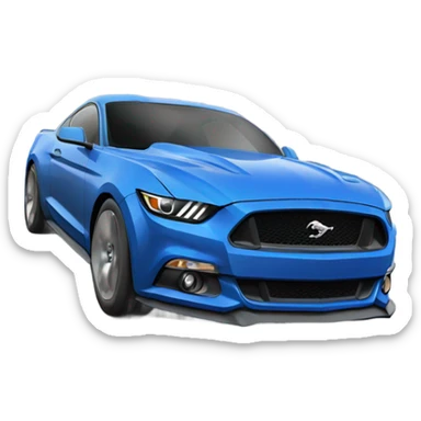 blue ford mustang gt  sticker