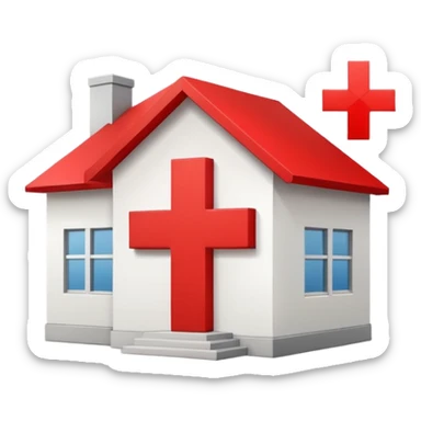 a house crossed out with a red cross sticker