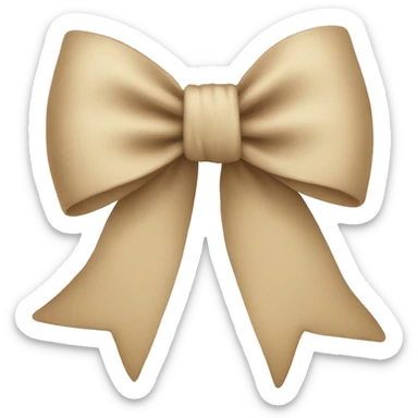Beige bow sticker