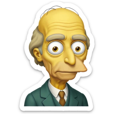 Mr. Burns, simpson, yellow skin tone, very very very long nose. sticker