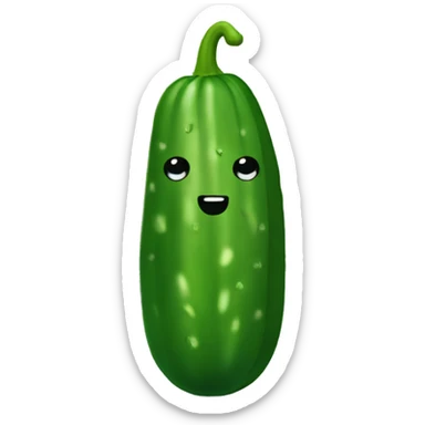 a cucumber sitting in a beautiful valley sticker