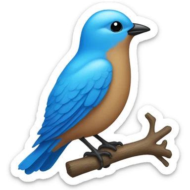Twitter blue bird sticker