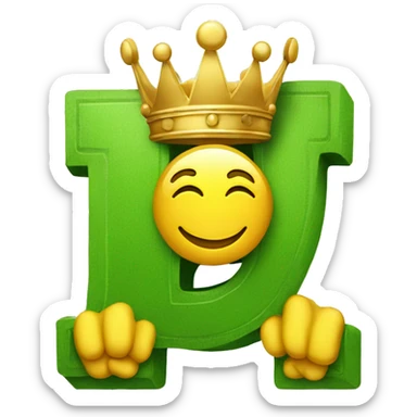 dollarsign with kingcrown sticker