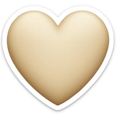 Beige heart  sticker