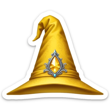 yellow wizard hat sticker