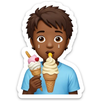 Lil Uzi eating ice cream sticker