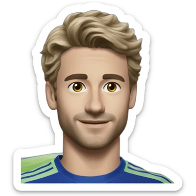 Antoine Dupont jouant au foot au Réal Madrid sticker