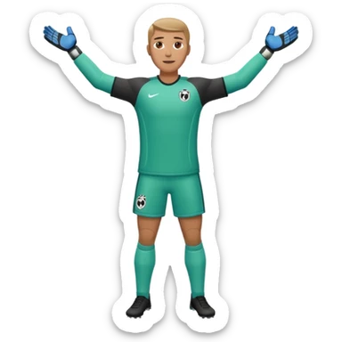 soccer goalkeeper full body arms out wide sticker