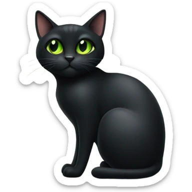 Black cat sticker